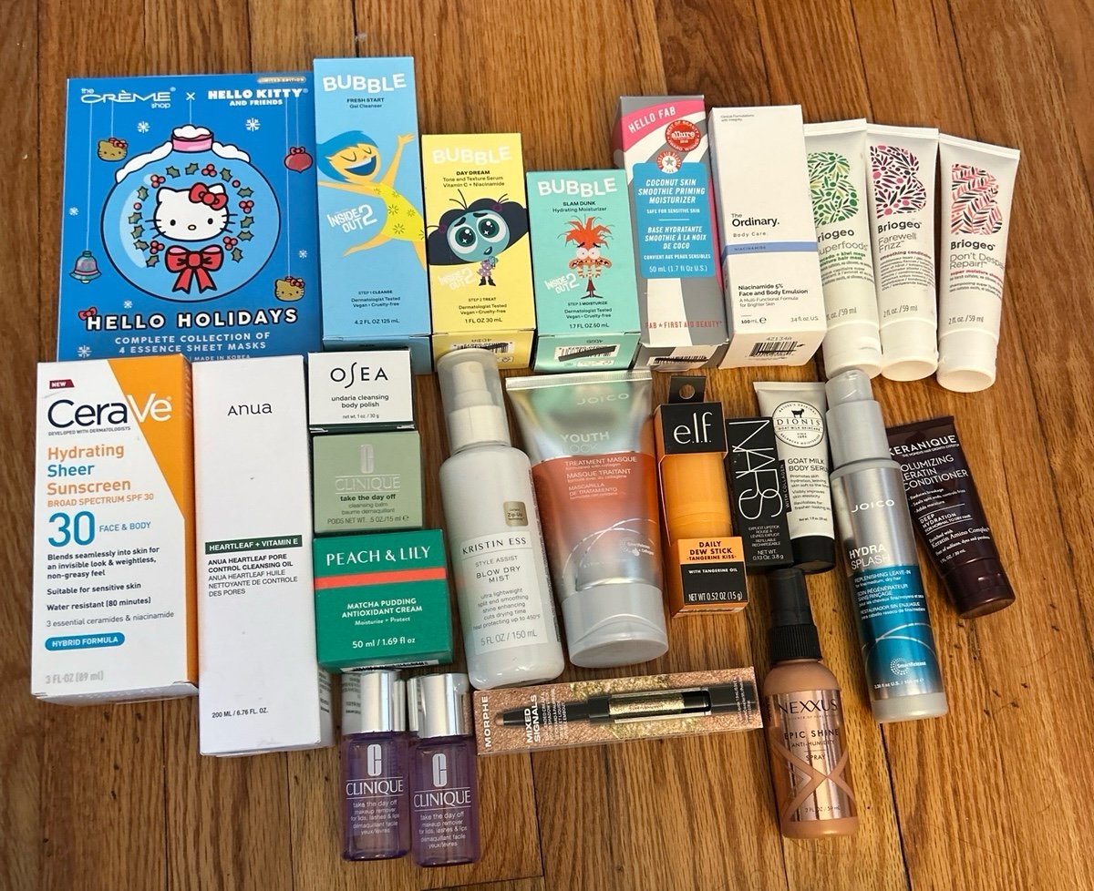 skincare/makeup/hair care bundle