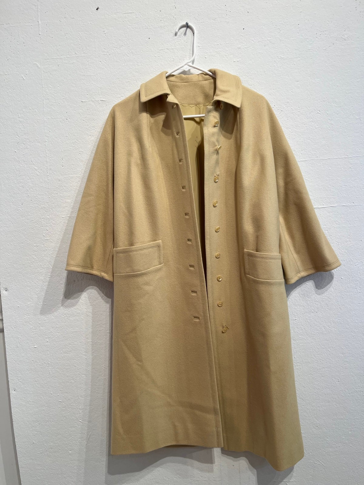 Light Mustard / Beige Wool Coat