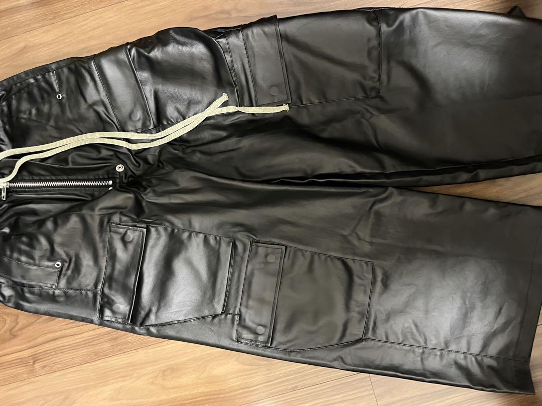 ELUVA Leather Work Cargo Pants