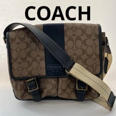 COACH Coach Messenger Bag Brown PVC
