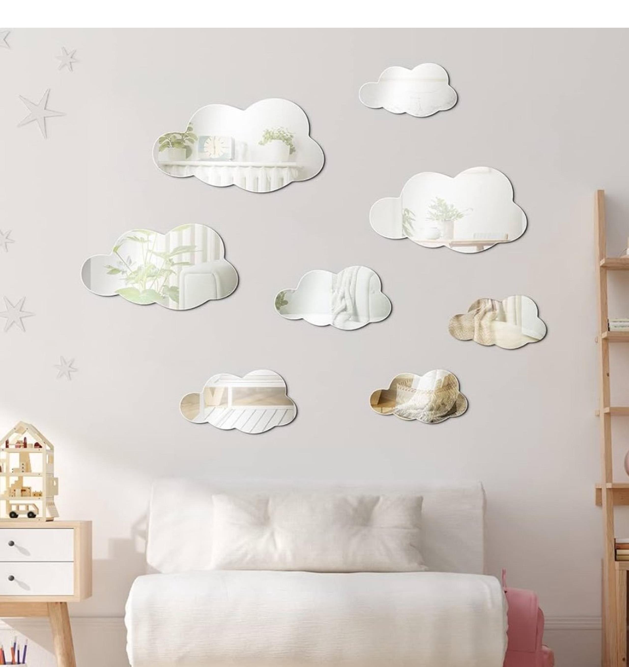 Cloud mirror wall art