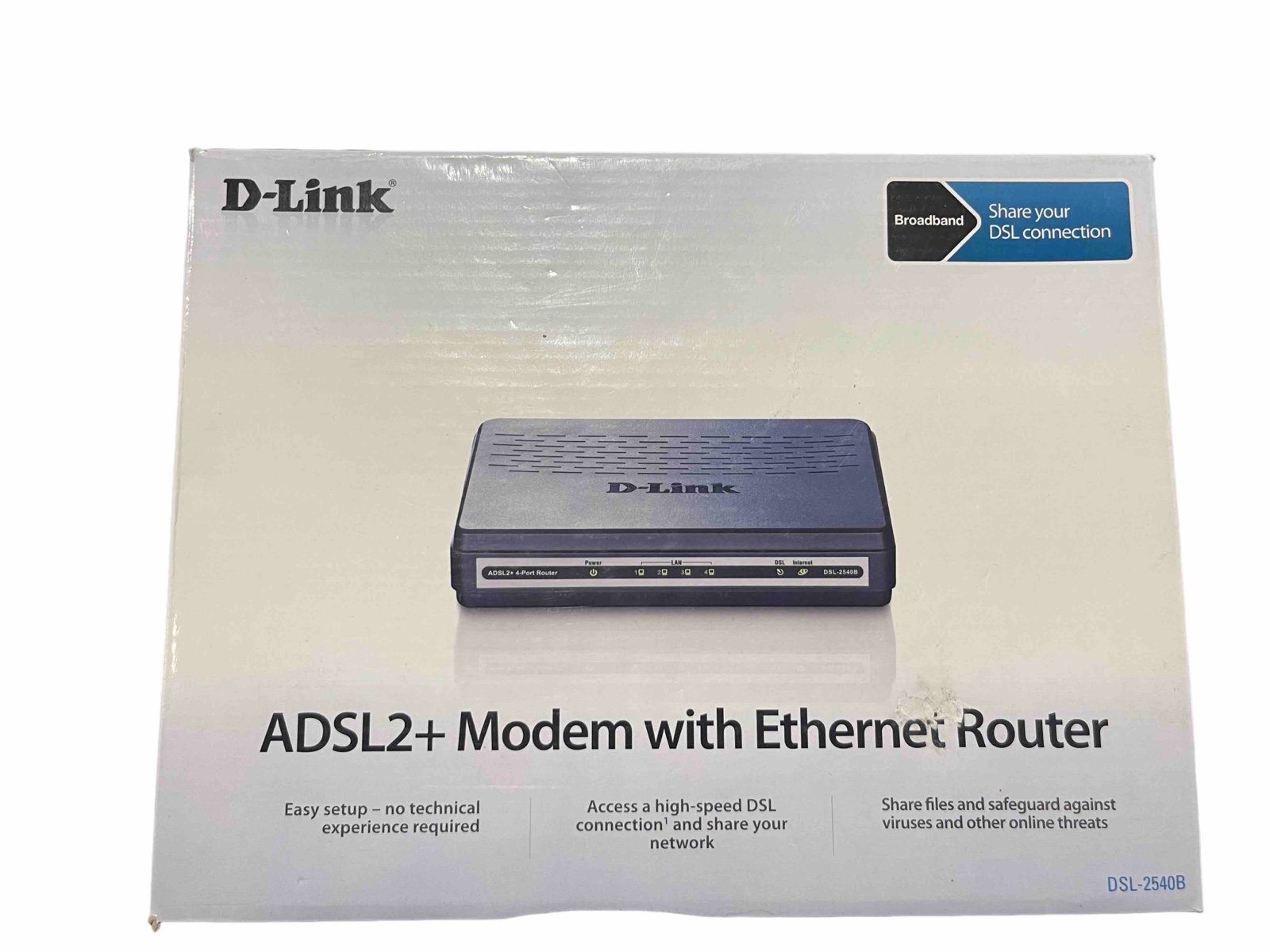 D-Link DSL-2540B ADSL2+ Modem with Ethernet Router