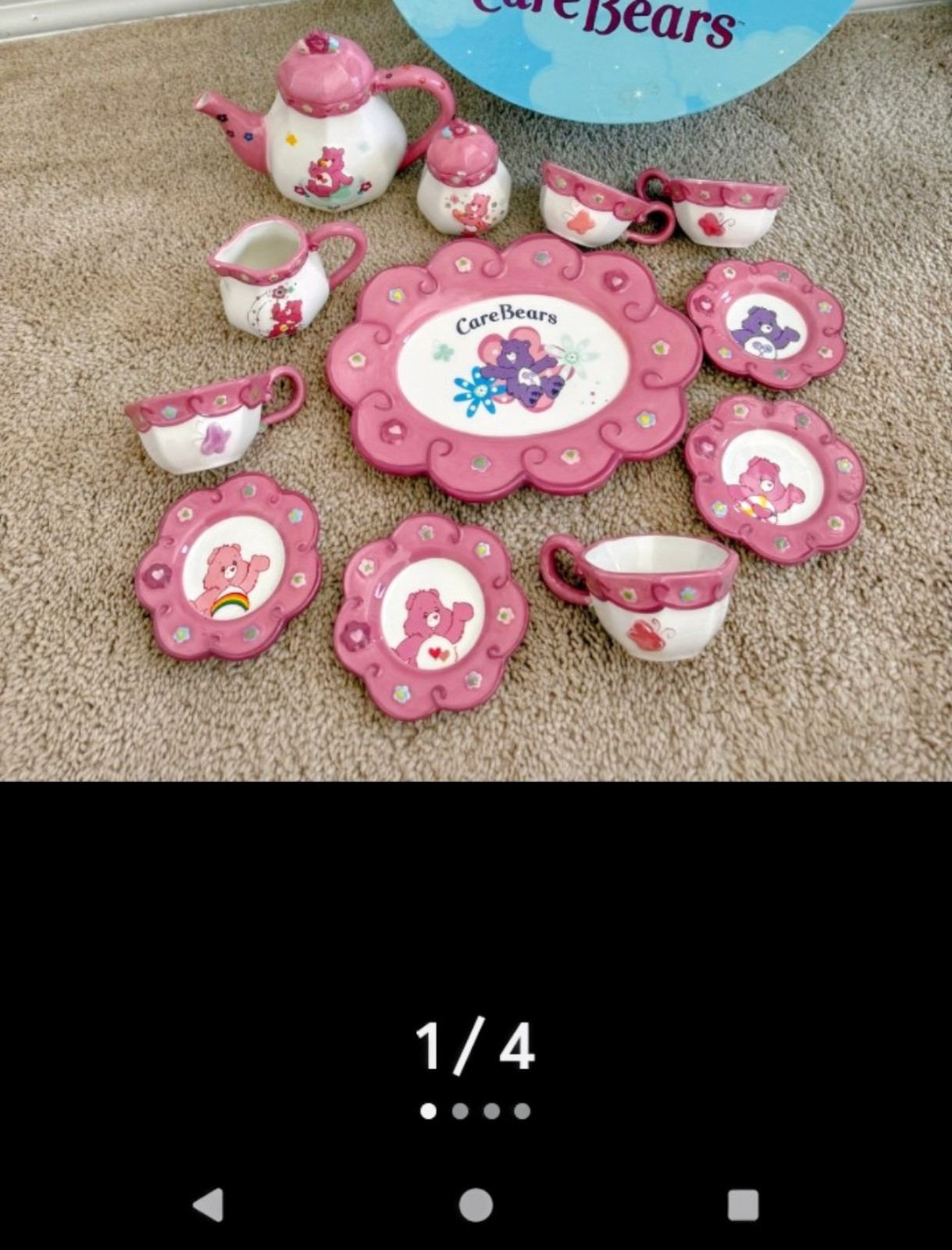 VINTAGE Care Bears tea set