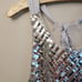 Free People Women's Disco Fever Tie Sequin Cami Top Champagne Size Large NEW NWT