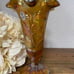 Fenton Inverted Floral Amber Iridescent Collection