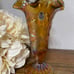 Fenton Inverted Floral Amber Iridescent Collection