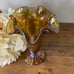 Fenton Inverted Floral Amber Iridescent Collection