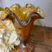 Fenton Inverted Floral Amber Iridescent Collection