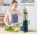 Cold Press Juicer, Compact Slow Masticating Juicer Machines with 3 Feed Chute f