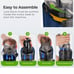 Cold Press Juicer, Compact Slow Masticating Juicer Machines with 3 Feed Chute f