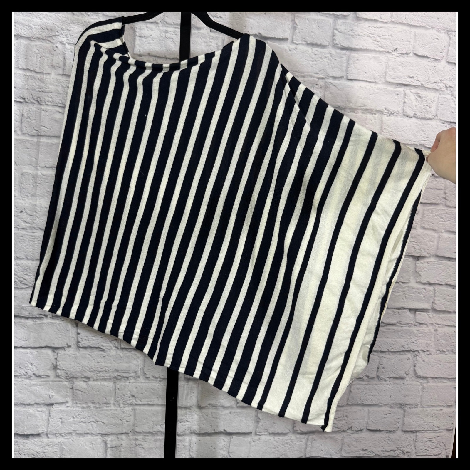 Talbots Medium/Large Thin Knit Summer/Spring Striped Poncho NWT