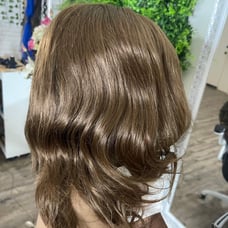 Straight wig 12” human hair lace frontal