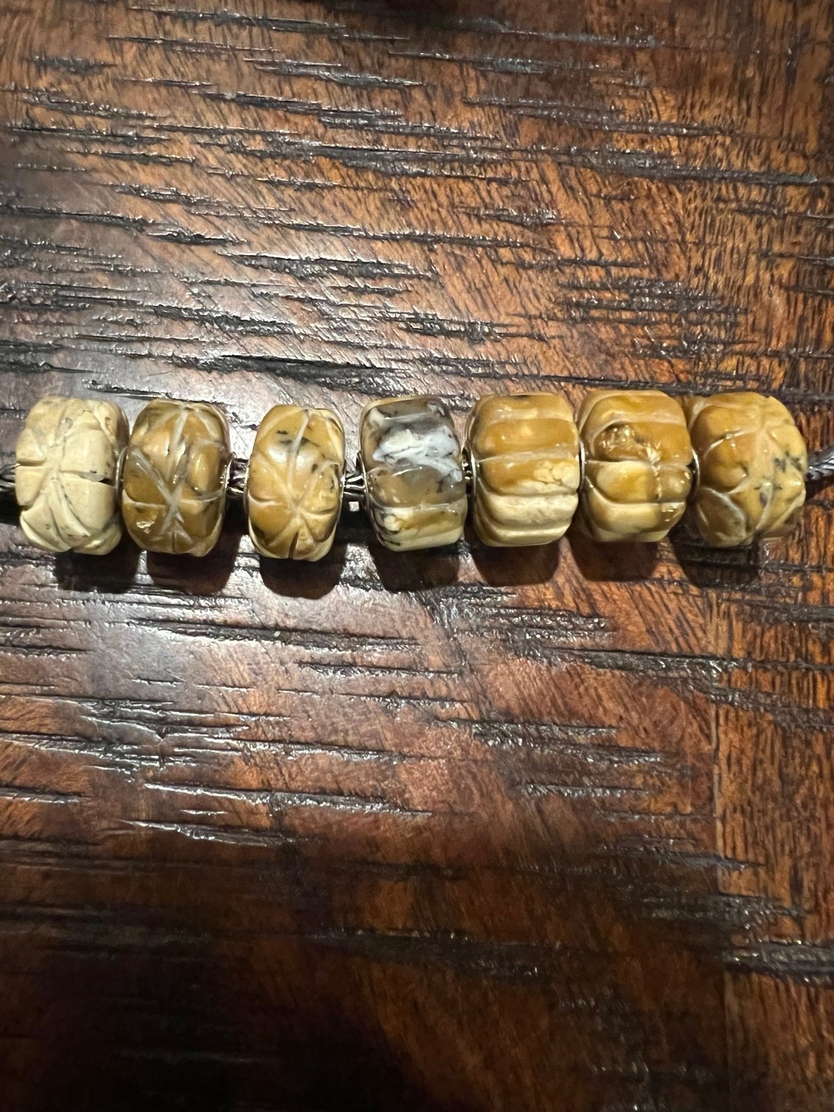 7 Carved gemstone Murano bead for Pandora, Trollbeads, and Redbalifrog bracelets