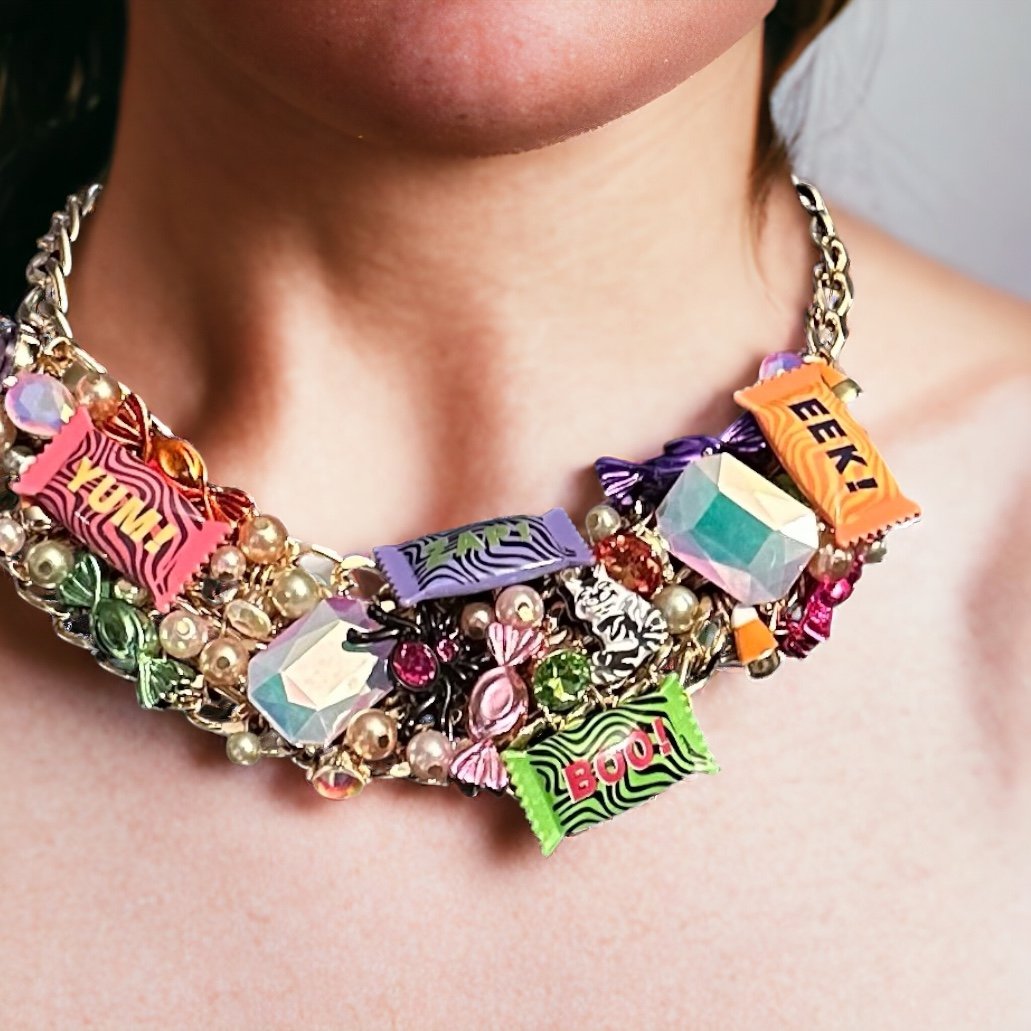 Betsey Johnson Halloween Ghoul Friend Candy stone statement