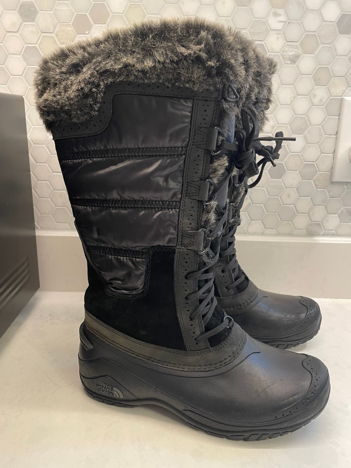 The North Face Black Winter Boots Women size 7.