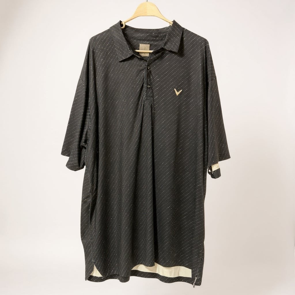 Callaway Men's Opti-Dri Performance Black Chevron Golf Polo Shirt