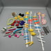 Vintage 1980s Girls Hair Clips Huge lot Flowers Words Scissors Bags Etc