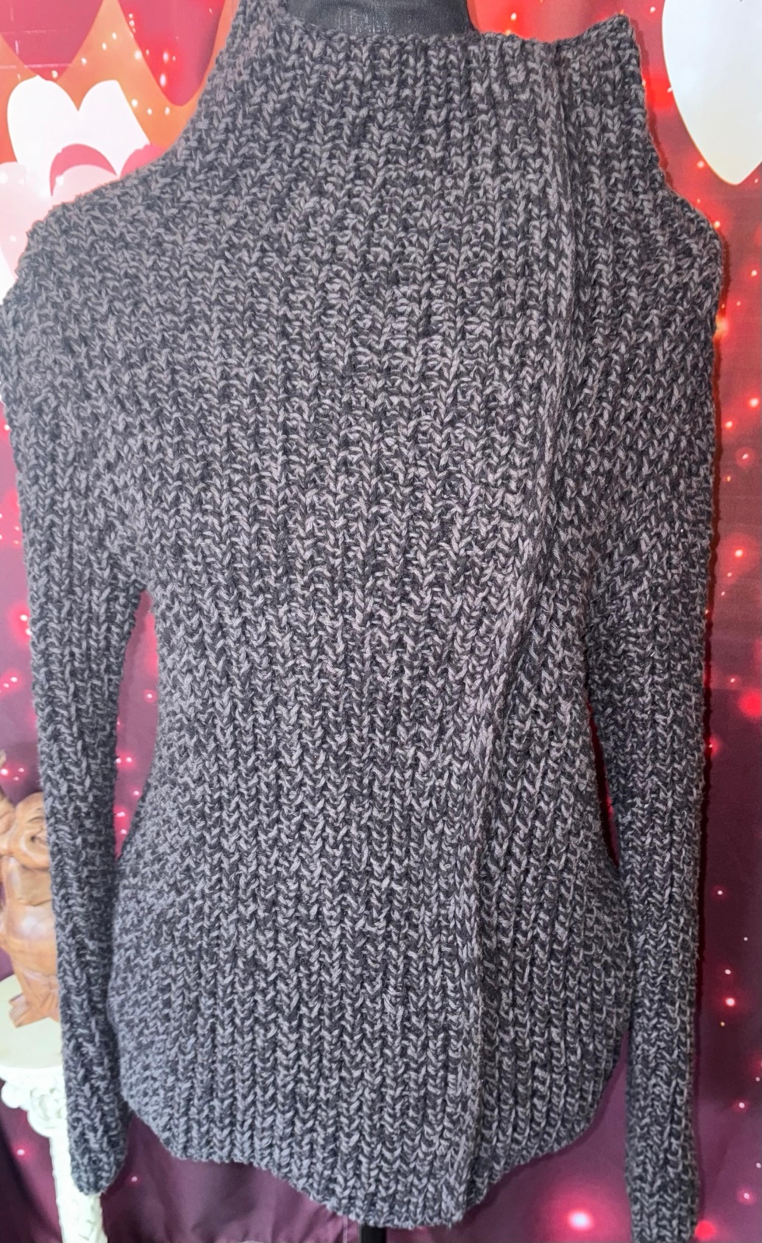 Vintage GAP 100% cotton heavyweight, dark gray full zip motor sweater pockets