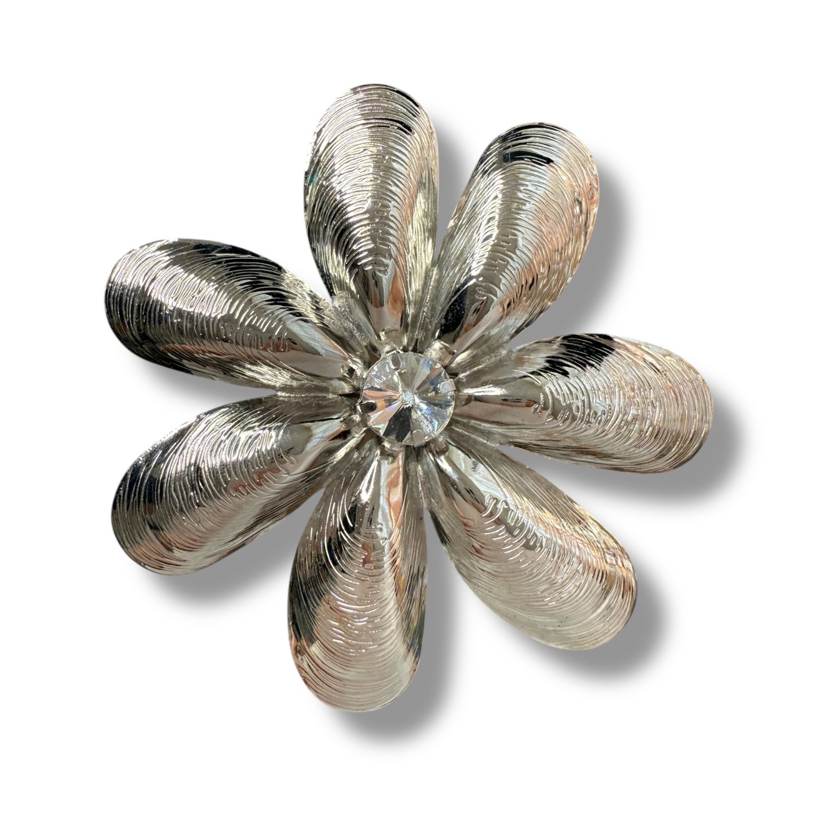 AREA Crystal Oversized Flower Adjustable Ring