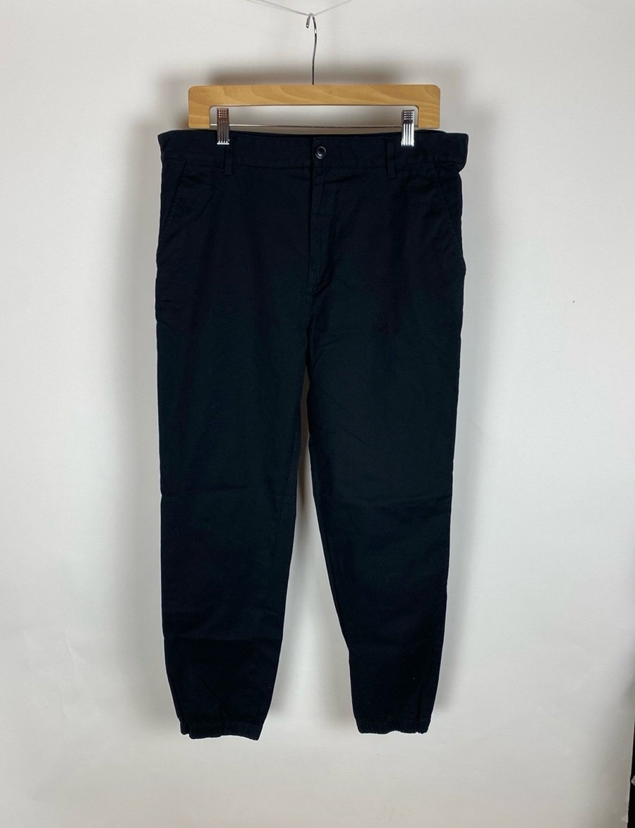 Helmut Lang Mens Black Pants. Size 34 Side Straps. Cinch Crop Ankles.