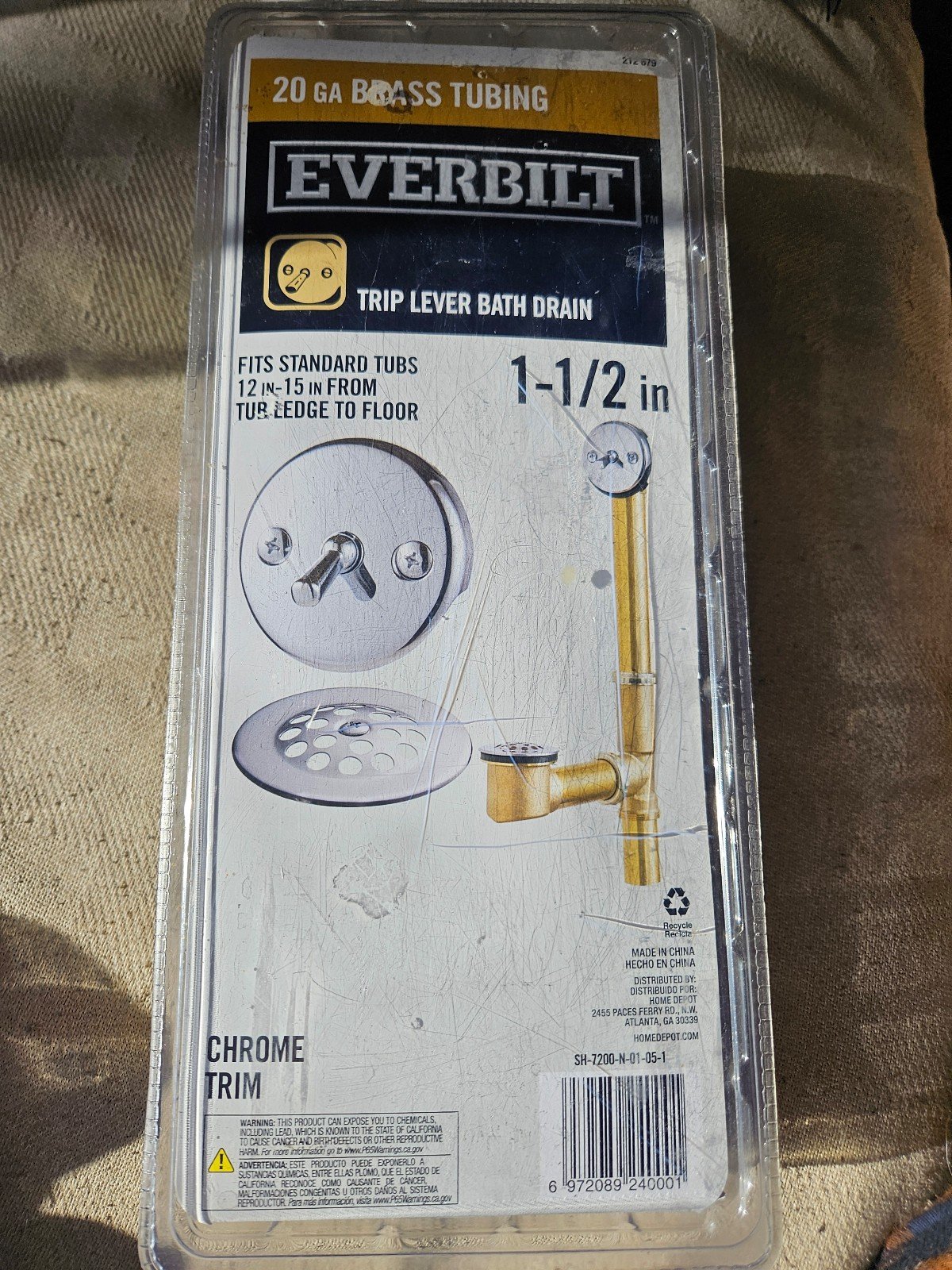 EVERBILT 1 1/2 Trip Lever Bath Drain