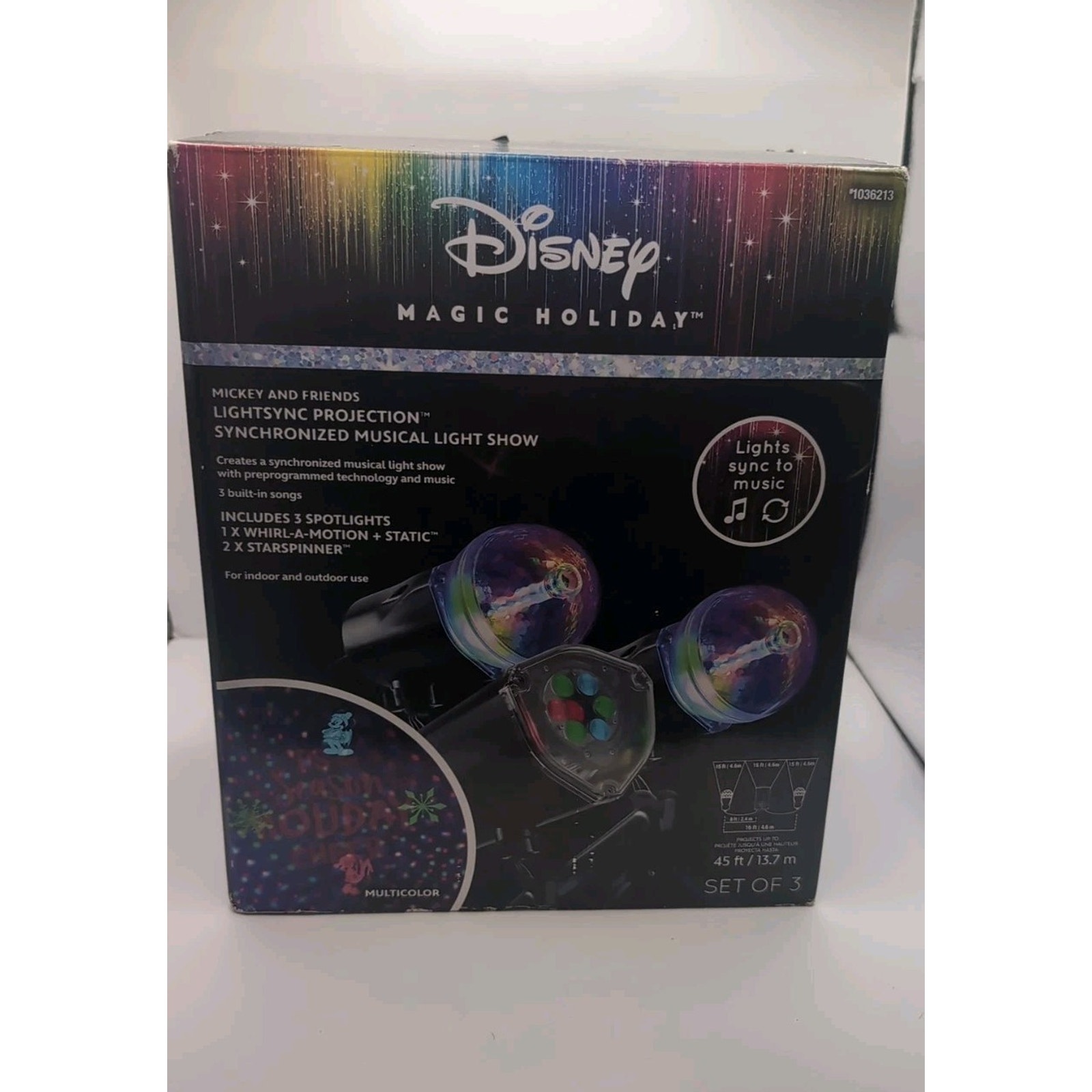 Christmas Disney Magic Holiday Mickey Mouse LED Projection Spotlight