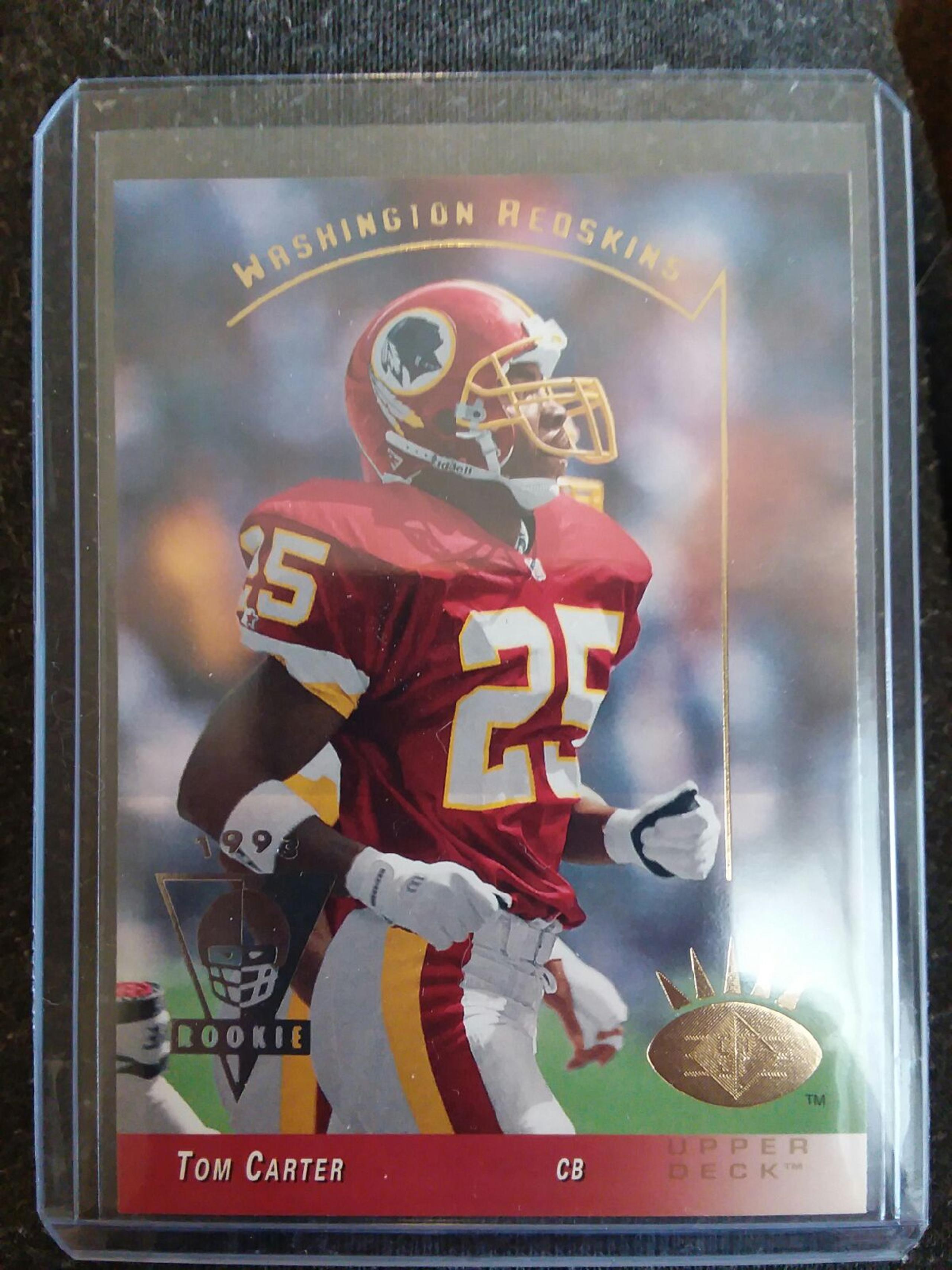 1993 Redskins Notre Dame Tom Carter RC