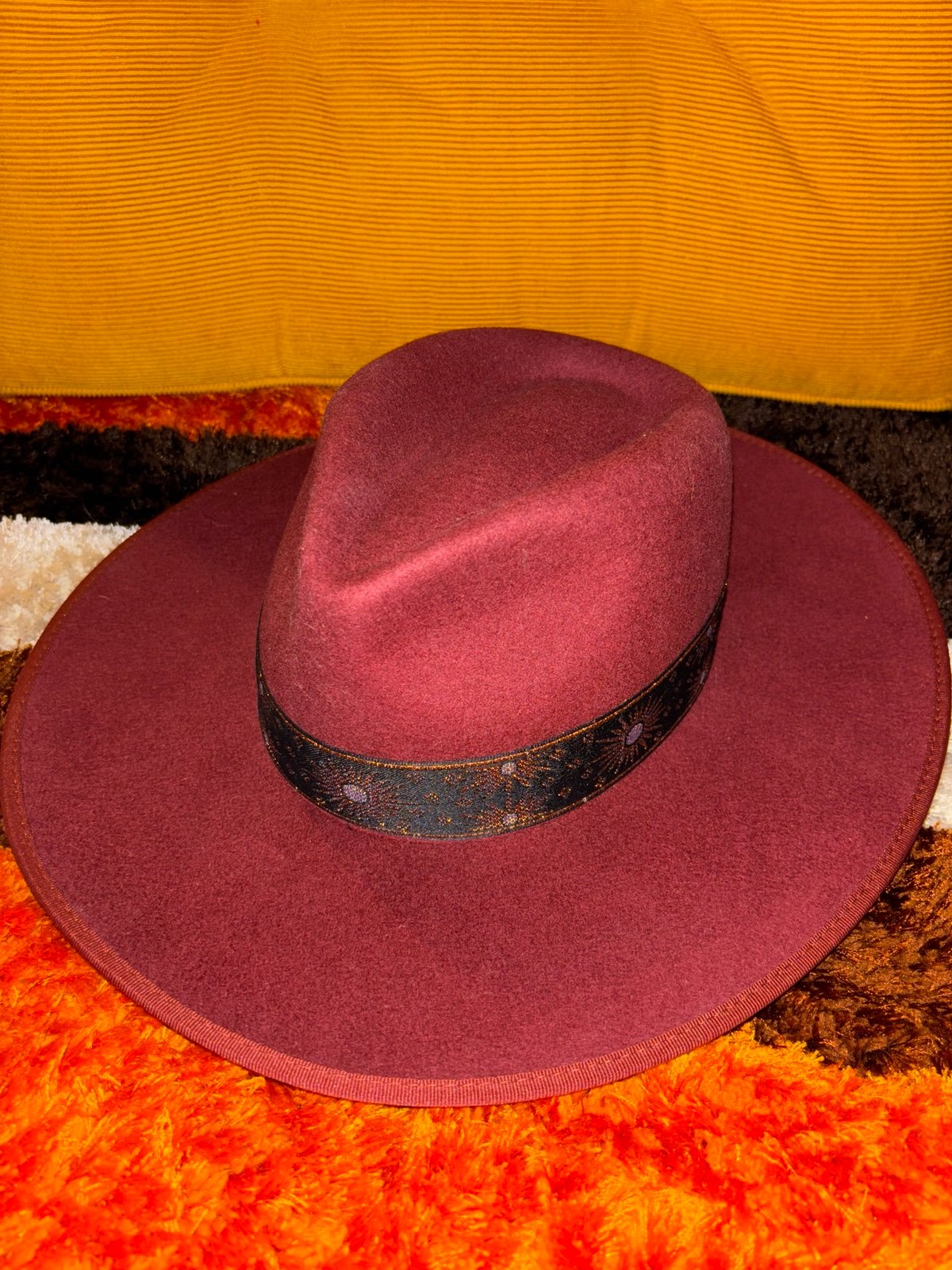 Maroon Luna Bloom Hat