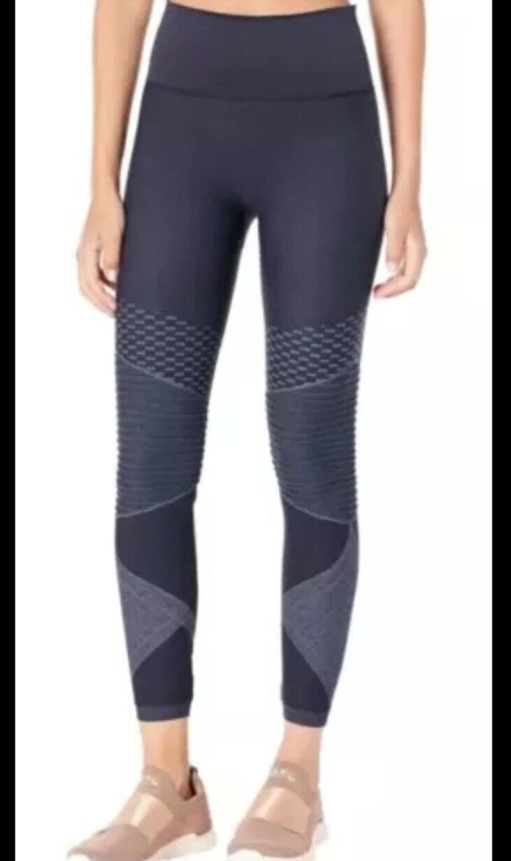 Spanx Women's Look At Me Now Seamless Moto Leggings Indigo Sky Sz L