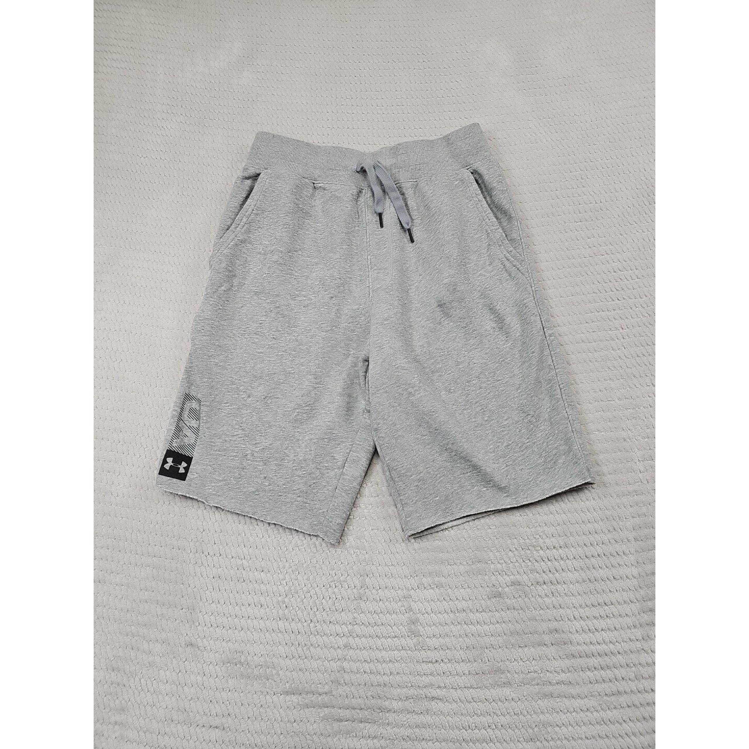 Under Armour Sweat Shorts Mens Medium Gray Pull On Athletic Casual