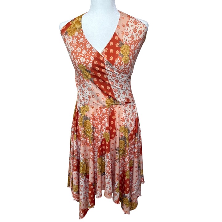 Y2K Fredericks Of Hollywood Floral Asymmetrical Fairy Feminine 70s Vibe Size 4
