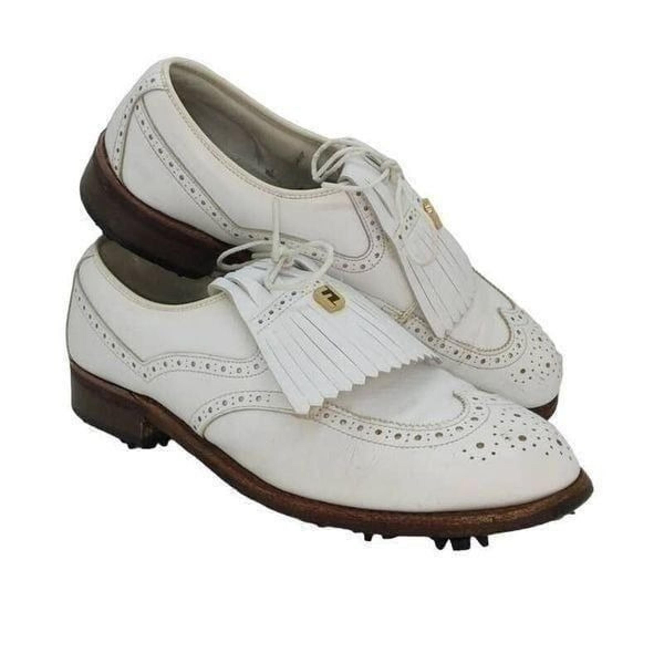 Foot Joy Classic Lites Women's Pre-owned White Leather Golf Shoes - sz. 7C