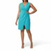 Black Halo Faux Wrap Structured Asymmetrical Sleeveless Nora Dress Women's S