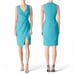 Black Halo Faux Wrap Structured Asymmetrical Sleeveless Nora Dress Women's S