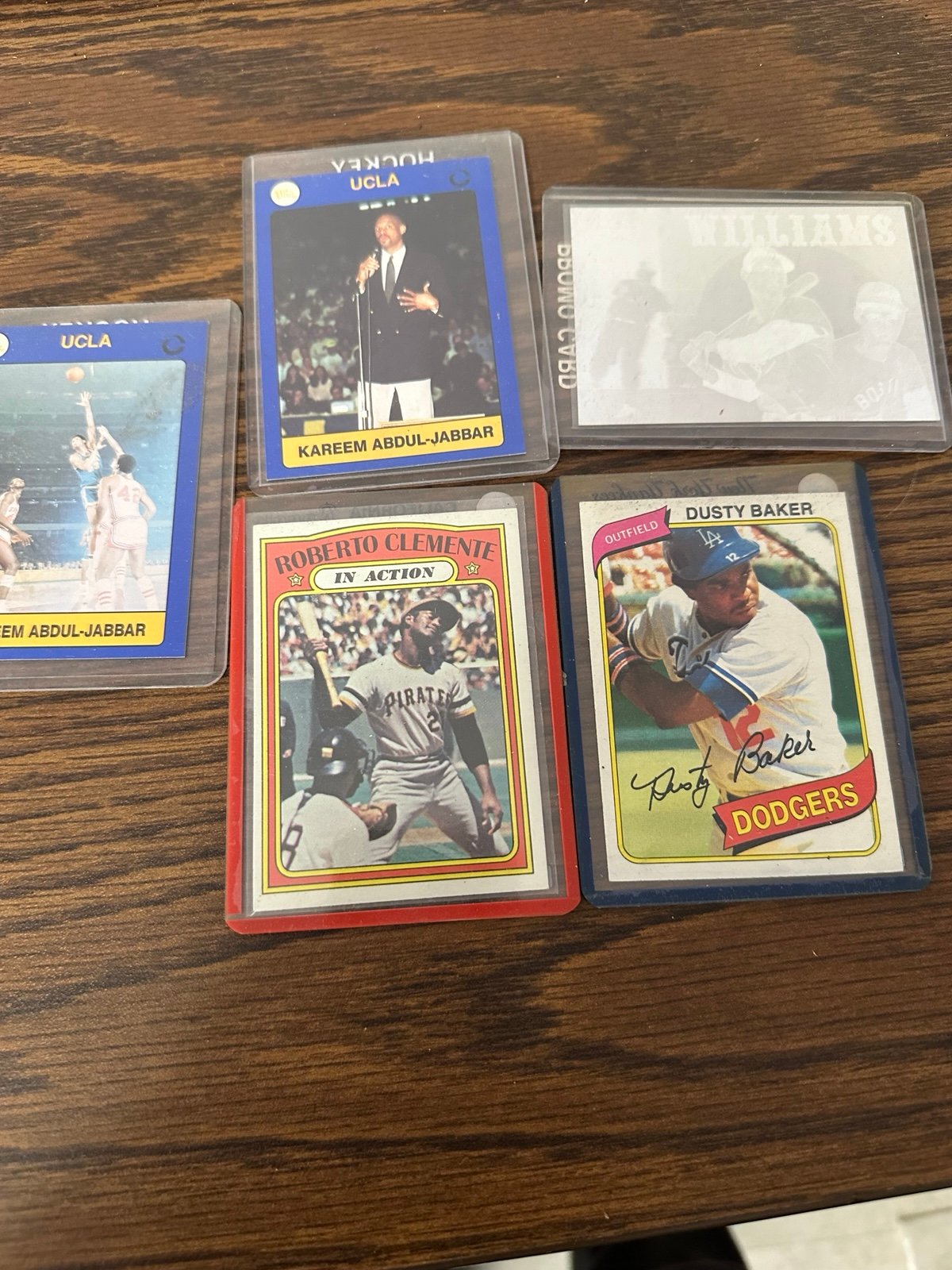 old basketball and baseball cards