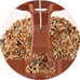 Bird Feeders for Outdoors Hanging Bird Feeder Wild Bird Seed, Brown