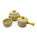 New Temp-tations by Tara Mini Quick Cookers, Set-of-3 Old World Yellow With Lids