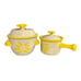 New Temp-tations by Tara Mini Quick Cookers, Set-of-3 Old World Yellow With Lids
