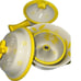 New Temp-tations by Tara Mini Quick Cookers, Set-of-3 Old World Yellow With Lids