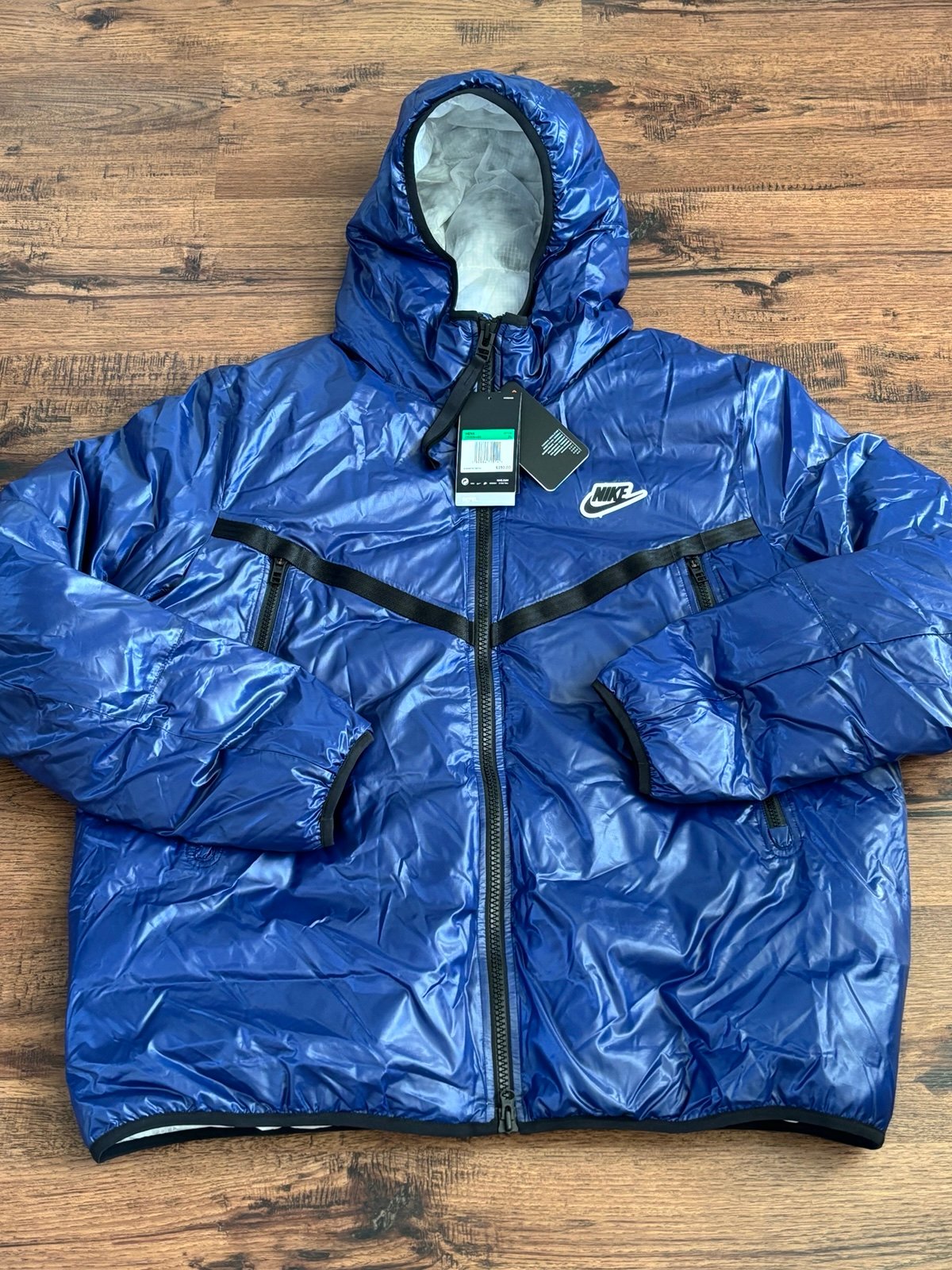 Nike Synthetic-Fill Marble Windrunner Jacket 'Blue Black' (size us mens XL)