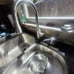 Pull down brushed steel sink faucet
