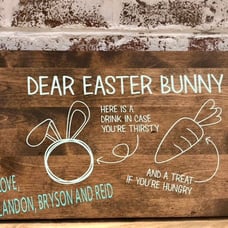 Easter bunny treat tray