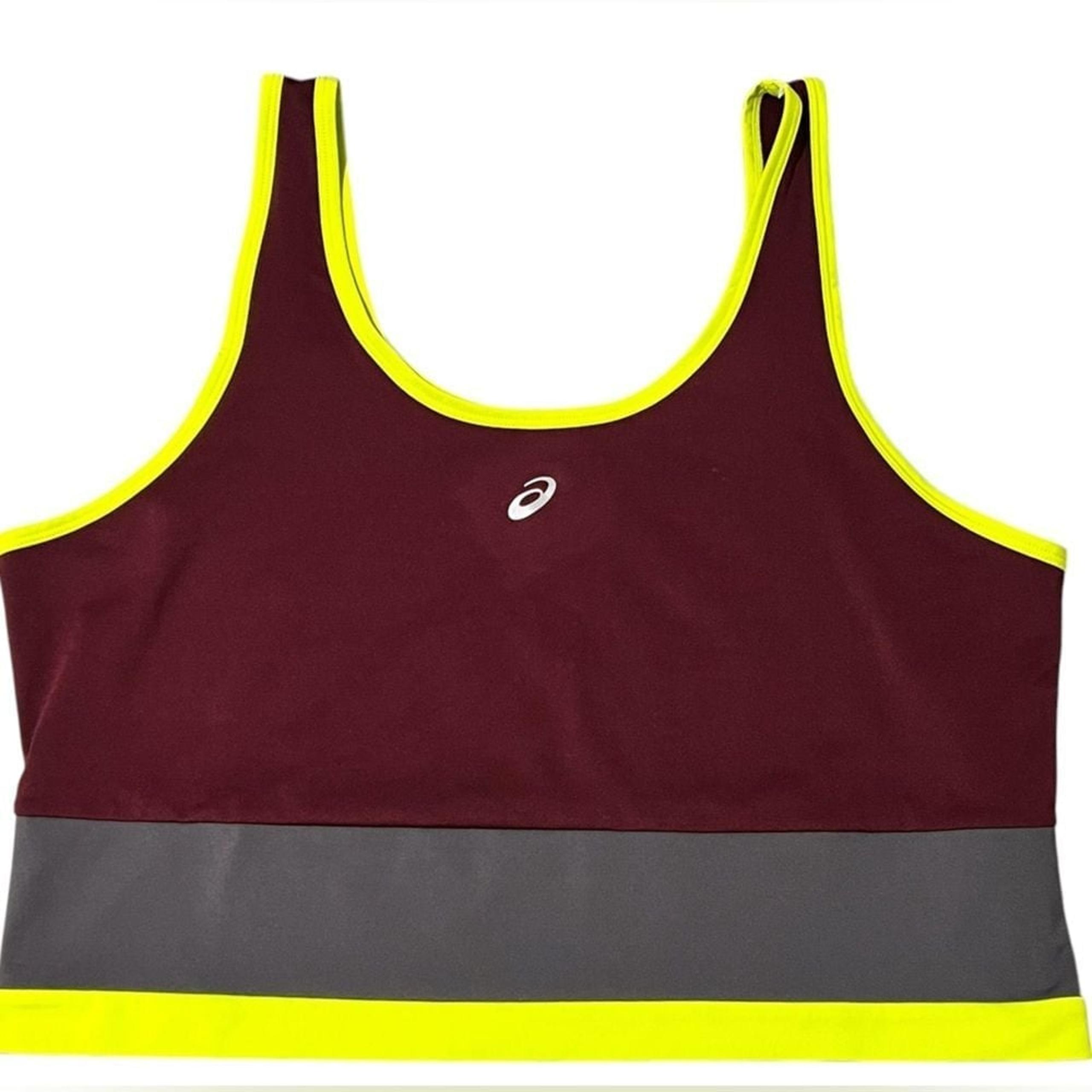 ASICS Women's new strong repurposed tank top workout athletic burgundy large
