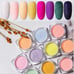 12 colors sugar nail art glitter powder