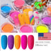 12 colors sugar nail art glitter powder