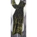 Vintage Fairycore Green Leaf Double Sided Velvet Burnout Scarf