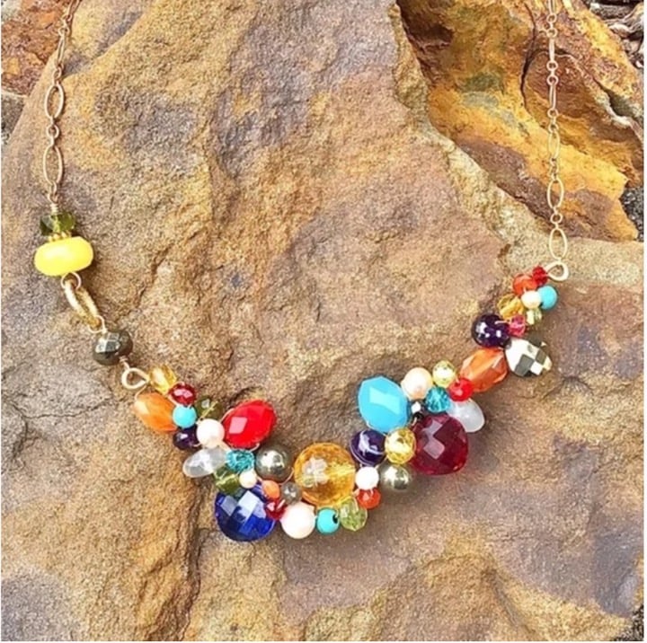 Anna Balkan Multi Gemstone Briolette Necklace