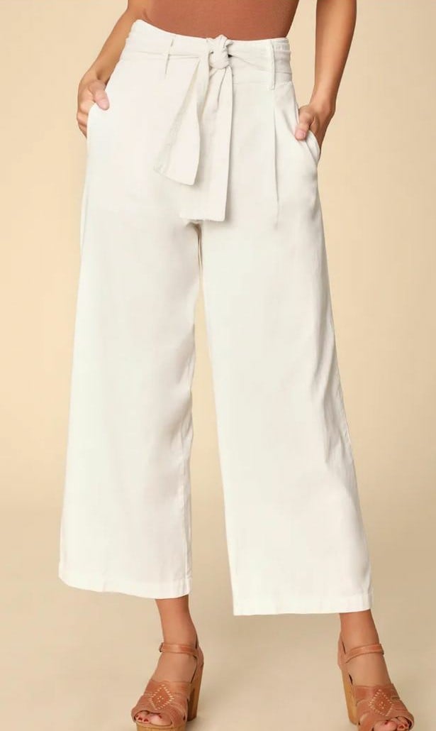 Off white wide leg pants