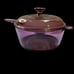 Corning Visions 2.5L Cranberry Glass Pan & Lid Non Stick Vintage Pyrex Cookware