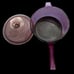 Corning Visions 2.5L Cranberry Glass Pan & Lid Non Stick Vintage Pyrex Cookware